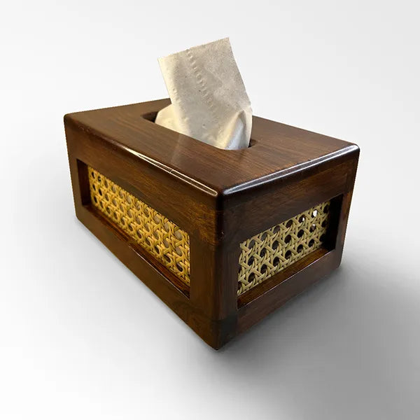 Rattan tissue box