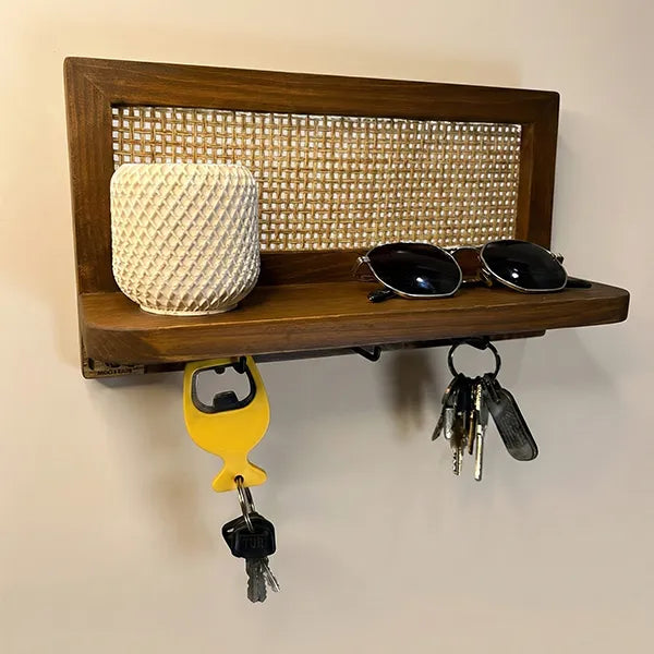 Rattan Key Holder